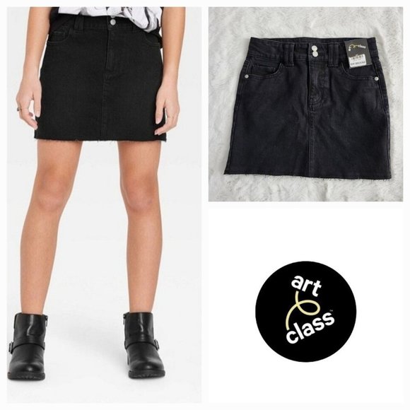 Art Class, Girls' Low-Rise Denim Mini Skirt, 3KIDT-BC - Picture 1 of 3